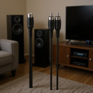 Cable Adaptador de Audio RCA Negro de 0.12m 00205184 para Subwoofer, Video y Audio - Product Image 3