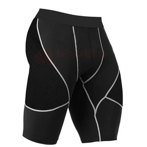 100% matériau respirant fait hommes Compression entraînement accessoires de gymnastique séchage rapide tissu fait hommes Compression Shorts - Product Image 1