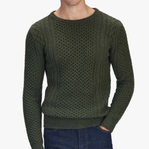 Breathable Multi Color Striped Design Pattern High Quality Crewneck 100% Cotton Spring Long Sleeve Men's Sweaters - Product Image 6