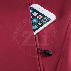 High Quality Customizable Softshell Winter Jacket with <b>Stand</b> Collar and Front Logo Breathable Waterproof & Windproof - Product Image 4
