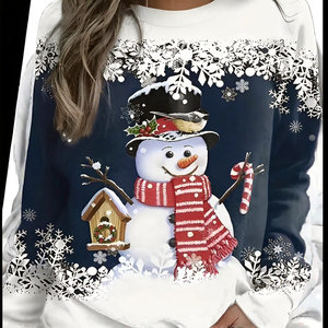 เสื้อสเวตเตอร์คริสต์มาสลายพิมพ์ดิจิทัล 3 มิติ แบบยูนิเซ็กซ์ สั่งทำได้ แขนยาว ระบายอากาศได้ดี สำหรับผู้หญิง - Product Image 3