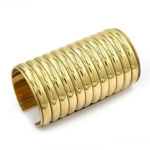 <b>Silver</b> Plated Hammered Brass <b>Cuff</b> <b>Bracelet</b> Water Resistant Light Lacquer Coating Fashionable Style Polished Bangles - Product Image 6