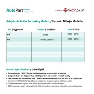 Jeu de 4 diffuseurs chauffants pour Fiat Linea, Punto Grande (expédition depuis le fabricant turc) Code produit: FD112690 - Product Image 2