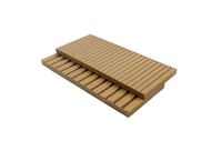 Papan Pagar WPC 3D Embossed Dekoratif Khusus 200*10mm, Papan Komposit Kayu untuk Gerbang