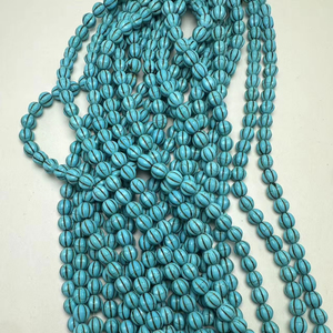 ลูกปัดเทอร์ควอยซ์ทรงฟักทองหลากสีสำหรับทำเครื่องประดับ - Product Image 1