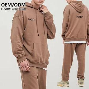 2025 nuevo OEM personalizado Unisex algodón polar chándal moda Sudadera con capucha pantalones de chándal conjuntos-2 piezas impreso verano chándal de talla grande - Product Image 1
