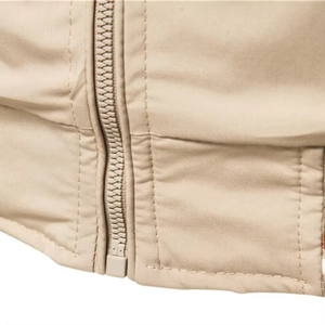 Chaqueta a prueba de viento personalizada para hombre, acolchado de poliéster bombardero de Otoño de seda, cremallera completa, Camuflaje, Primavera - Product Image 6