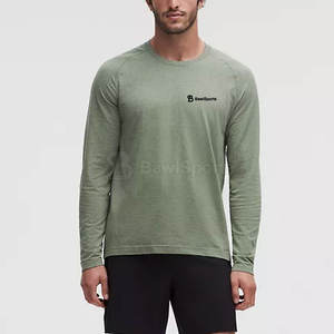 Camiseta unisex para hombre 2025 a la venta 100% tejido de punto de algodón de manga larga - Product Image 1