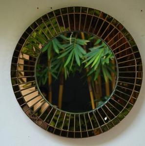 3D Portable Wood <b>Frame</b> Wall <b>Mirror</b> with Modern Design for Wedding Decor - Product Image 3