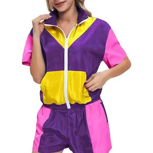 Custom Unisex Hot Selling Two Piece Tracksuit Windbreaker <b>Short</b> Set Nylon Jogger Windbreaker <b>Shorts</b> Set - Product Image 1