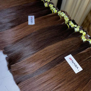 Fournisseur de cheveux humains vierges en vrac de haute qualité, cheveux humains vierges naturels vietnamiens à 100%, couleur brune - Product Image 1