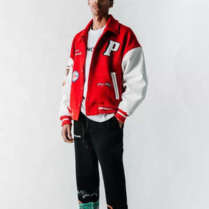 Blouson Bomber Baseball Homme Style Urbain 2024 avec Lettres Brodés, Col Montant, Écologique, Vêtement d'Hiver d'Extérieur – Prix de Gros - Product Image 2