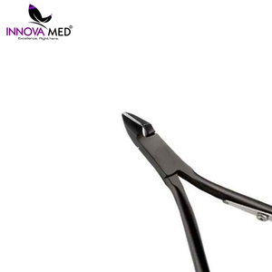 Coupe-cuticules professionnel en acier inoxydable, pinces de précision pour manucure et pédicure, manche noir - Product Image 6