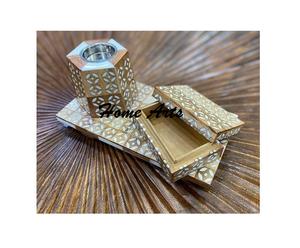 Quemador Bakhoor de madera y madreperla, tamaño y forma personalizados Mabkhara para el uso del restaurante del hotel en casa - Product Image 3