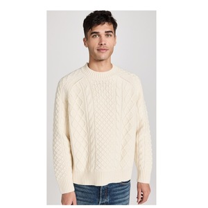 สเวตเตอร์สวมหัวน้ำหนักเบาหรูหราของผู้ชายเสื้อถักทอระบายอากาศได้ดีสำหรับฤดูใบไม้ร่วงฤดูหนาวความสบายที่สมบูรณ์แบบในชีวิตประจำวันความอบอุ่นป้องกันการหดตัว - Product Image 1