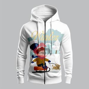 OEM High Quality Pullover <b>Hoodies</b> for <b>Men</b> Unisex Solid Custom Logo 3D Sublimation Drop Shoulder Full <b>Zip</b> Winter Accessory - Product Image 2