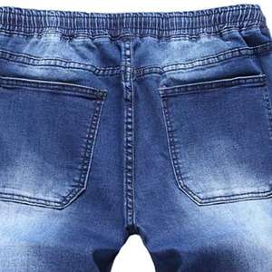 Pantalones vaqueros de hombre personalizados al por mayor de alta calidad, pantalones cortos de mezclilla informales clásicos de algodón puro, nuevo diseño para hombre - Product Image 4