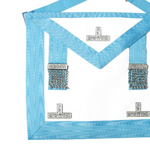 Tablier brodé d'insignes maçonniques fabriqué en usine avec décoration à paillettes et insigne à coudre Design personnalisé pour un maître adorable - Product Image 2