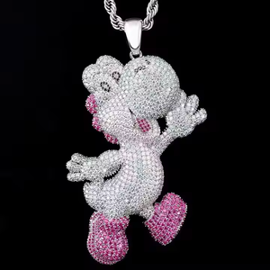 จี้ฮิปฮอปแบบสั่งทำสุดหรู3.5นิ้วประดับเพชรโมอิสซาไนท์ประดับวันครบรอบส่วนตัวสำหรับผู้ชาย - Product Image 6