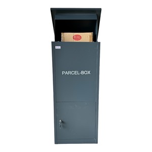 Jet-Line Modern Anthracite <b>Large</b> Metal <b>Parcel</b> <b>Box</b> 99.5x35x45.5cm Letter <b>Box</b> with Compartment for Mail and <b>Parcels</b> Storage - Product Image 6