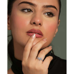 Anillos de Plata de Ley 925 de Primera Calidad para Mujer, con Micropavé en Oro Rosa, Elegantes, de Acero Inoxidable, Modernos y a la Moda - Product Image 3
