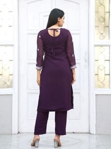 Conjunto de traje de mujer de diseñador de ropa india y pakistaní con trabajo bordado pesado Conjunto de traje bordado elegante - Product Image 5