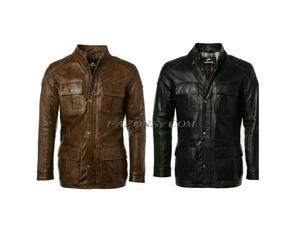 Veste en cuir vintage pour homme, véritable cuir véritable, veste de chasse, veste décontractée pour le camping, veste de mode, vente en gros OEM - Product Image 1