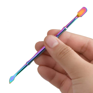 Lima de uñas de acero inoxidable de doble cabeza para manicura y pedicura, herramienta de limpieza para eliminar la piel muerta y el esmalte de gel UV. - Product Image 3