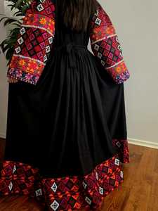 Sharut última nueva moda musulmana islámica ropa de mujer encaje bordado Vintage A-Line Oriente Medio lujo Abaya noche - Product Image 3