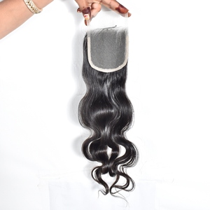 Extensions de cheveux humains vierges non traités 100% indiens, couleur naturelle noire, alignées sur les cuticules, vente en gros, 4*4 - Product Image 2
