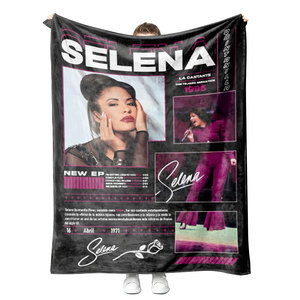 Manta Personalizada de Alta Calidad de la Cantante Selena Quintanilla, Mejor Precio al por Mayor, Manta con Estampado Personalizado con Logotipo - Product Image 5