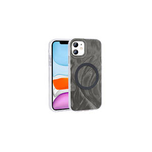 Coque en silicone compatible Magsafe pour iPhone 11 11 Pro 14 Plus & 13 Pro Max, motif de peinture à la brosse artistique, coque de protection - Product Image 6