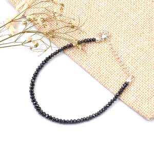 Pulsera de cuentas de diamante negro AAA+ con circonita y perla, dije religioso de tenis de moda para fiestas - Product Image 4