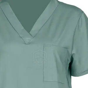 Offre Spéciale – Ensembles de Blouses Médicales Unisexe Tendance et Respirants à Manches Courtes en Toile 100% Coton pour Usage Hospitalier – Disponible en Ligne - Product Image 6