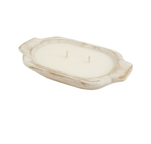 Tazón de vela de masa de madera Natural forma rectangular 100% tazón de vela de masa de madera hecho a mano diseño moderno Venta caliente - Product Image 2