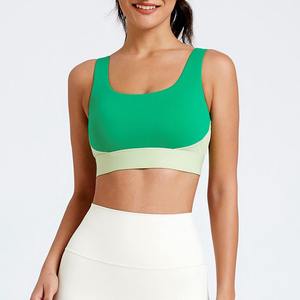 Soutien-gorge de sport réglable à soutien élevé pour femmes Style respirant et simple avec couleurs contrastées pour le yoga et la course - Product Image 5