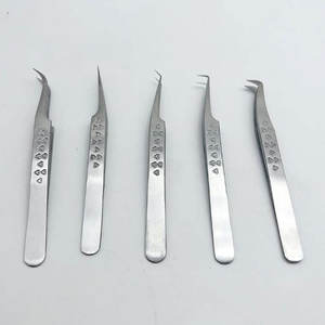 Pinces à épiler pour extensions de cils à pointe diamantée, précision en acier inoxydable, volume, isolation des cils, outil de beauté - Product Image 1