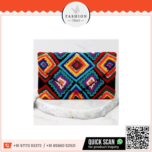 กระเป๋าคลัทช์ลูกปัดสีรุ้งทำด้วยมือกระเป๋าแฟชั่นสำหรับคนที่กล้าหาญ - Product Image 6