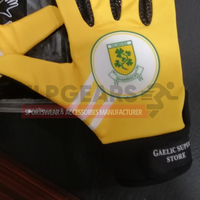 Guantes de fútbol gaélico amarillos de primera calidad, antideslizantes, ligeros, 460 g, con látex de alta retención de aire, para entrenamiento.