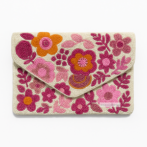 Pochette à motif floral perlé fabriquée à la main en gros Sac de soirée Sac à main perlé pour mariage et fête - Product Image 5