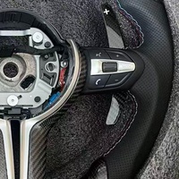 Volant de direction en fibre de carbone avec LED pour véhicules BMW F10 F30 F31 F32 F20 E92 E60 X6 E71 X5 E70 M3 M4 M6