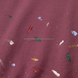 Custom logo Street style Paint Splattered <b>Red</b> Vintage pullover crew neck sweatshirt <b>hoodies</b> without hood - Product Image 5