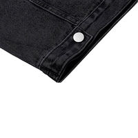Vente en gros de vestes en jean courtes bleues Vestes en jean à col rabattu et à la mode vintage délavé pour femmes OEM à prix raisonnable