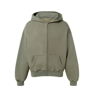 Casual ligero 100% algodón personalizado sudaderas con capucha cremallera con capucha forro polar ideal para una cómoda ropa de viaje en capas - Product Image 1