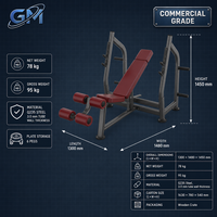 Banc de musculation inclinable commercial pour l'entraînement des pectoraux, station de barre supérieure, support multi-niveaux pour rangement de plaques, équipement de gym en acier Q235