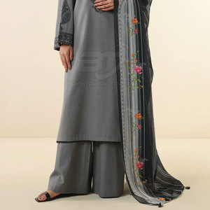 Traje Bordado Elegante de Diseño Personalizado en Talla Adulta con Dupatta, Traje Pakistaní de 3 Piezas para Mujer al por Mayor - Product Image 3