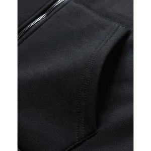 ชุดวอร์มสองชิ้นแบบสปอร์ต ผ้าฝ้ายฟลีซ 100% บุซับใน สำหรับฤดูหนาว ไซส์พลัส แบบลำลอง ซิปยาว แขนยาว ทรงครอป - Product Image 4