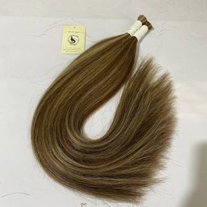 Extensions de cheveux naturels lisses et coquines, contrôle en vrac avec Piano, mèches vierges, 100% de densité - Product Image 4