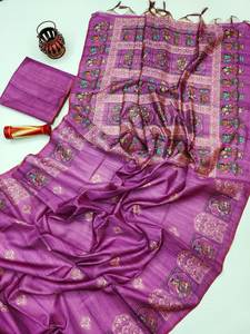 Indian Traditional Bollywood Style Maroon Moss Chiffon <b>Saree</b> Heavy Work Blouse Latest Fancy Design <b>for</b> Parties Stretchable - Product Image 6