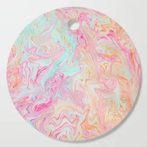 Tabla de cortar de mármol de Calidad exclusiva personalizada, tabla de cortar de frutas de diseño atractivo de forma redonda para uso doméstico en hoteles - Product Image 3